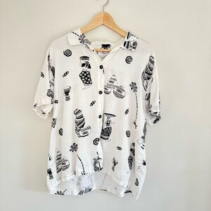 Hot Cotton by Marcware 100% Linen Blouse size Medium